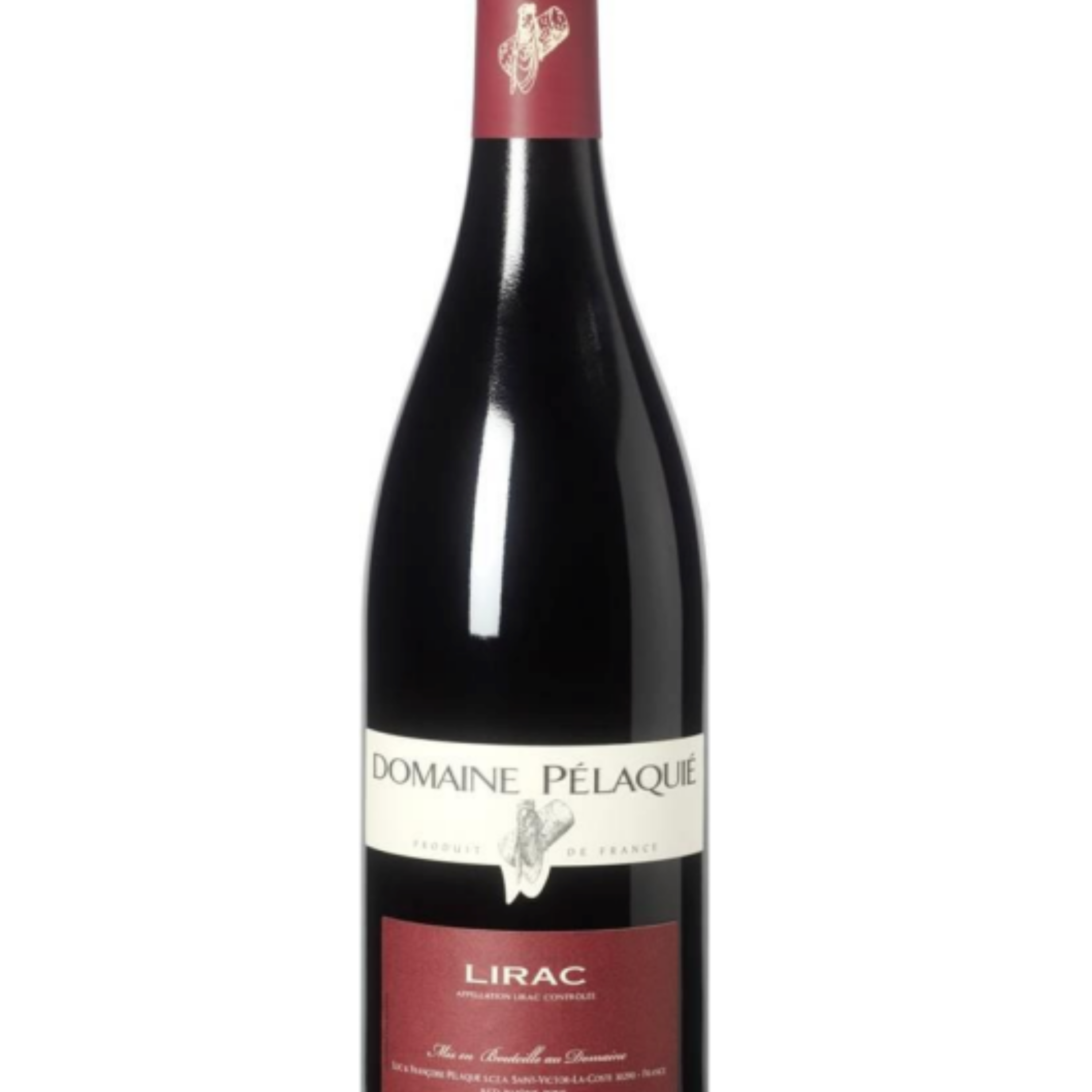 Bouteille de vin rouge Lirac produit par Le domaine Pélaquié - 1020 Dégustations