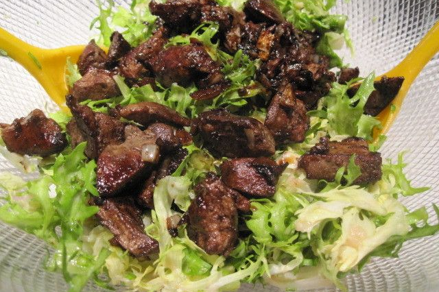 Photo recette - Salade de foie de volaille déglacée au vinaigre
